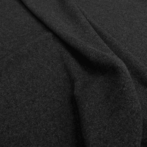 TOLKO schwerer warmer Winter Mantelstoff | Flauschig weich 1,5mm dick | winterfestes Wolltuch für Mantel Jacke Decke Zugluft Vorhang Wärme Dämmung Poncho | Wollstoff Meterware zum Nähen