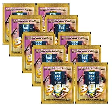 Panini Fussball 365 Sticker 2025 / 10x Stickertüten