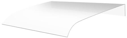 Rovss Vordach für Haustür aus Polycarbonat Windschutz Überdachung Haustür Sonnenschutz Pultbogenvordach für Eingangsbereich Fenster Garage 400x400x150mm 400x500x150mm(400x700mm)