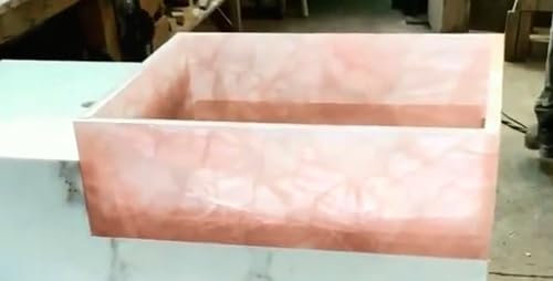 Lavandino dell'hotel del quarzo rosa I Contatore Top Vessel per la Casa I 16 x 13 Pollici Lavabo Quarzo Rosa per la Casa I Lavabo Della Cucina