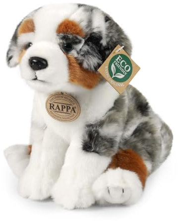 Teddys Rothenburg Kuscheltier Australian Shepherd sitzend weiß/grau/braun 23 cm Plüschhund Plüschtier