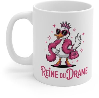 Mug Tasse Humour Femme Reine du Drame Idée Cadeau Drôle pour Reines du Détail, Divas et Drama Queens