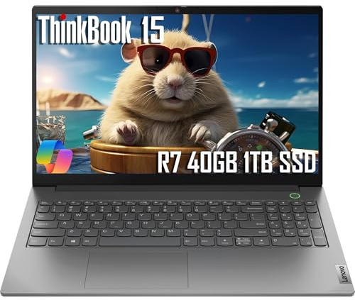 Lenovo ThinkBook 15 Gen 4 Business Laptop (15,6 pollici FHD antiriflesso, 40 GB RAM, 1 TB SSD, AMD Ryzen 7 5825U (> Intel i7-1255U)) impronte digitali, webcam 1080p, grado militare, Ethernet, Win 11