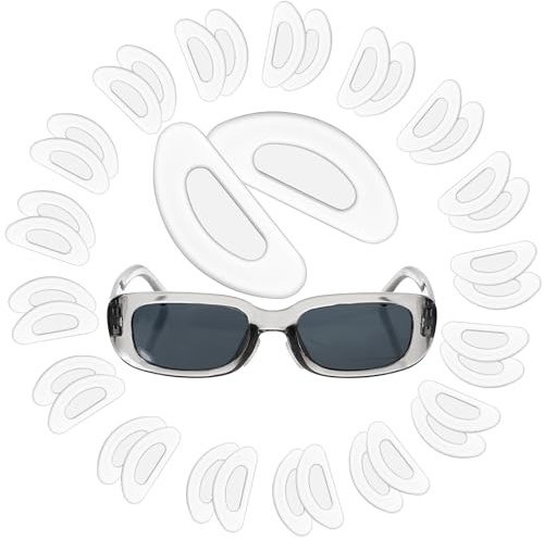 20Pairs Glasses Nose Pads, Silicone Adhesive Eyeglass Noses Pads, Anti Slip Eyeglass Nose Pad for Glasses Sunglasses
