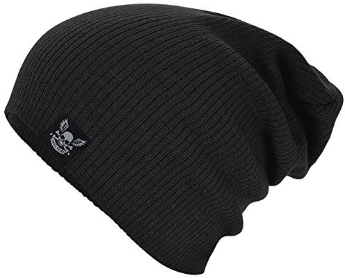 Skulltribe Mütze The Opie Classic Long Beanie schwarz Einheitsgröße