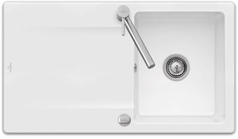 Villeroy & Boch Siluet 50-3335 02 R1 Weiß (alpin) Keramikspüle Excenterbetätigung