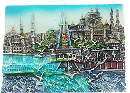 Istanbul Türkei Kunstharz 3D starker Kühlschrank Magnet Souvenir Tourist Geschenk Chinesische Magnet Hand Made Craft Creative Home und Küche Dekoration Magnet Sticker