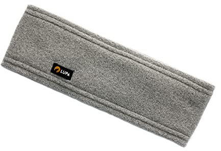 Lupa Handgefertigtes Unisex-Stirnband aus dreilagigem Mikrofleece – Stirnband-Ohrenwärmer – Ohrenwärmer für Damen und Herren – Ohrenabdeckung (grau)