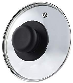 Coperchio universale, padella e pentola, vetro, bordo alluminio, 16 cm