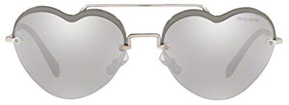 miu miu 0MU 62US Occhiali, Espejo Plateado/Gris, 58 Donna
