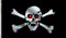 DMSE Flagge mit roten Augen, Pirat, Jolly Roger, Totenkopf, gekreuzte Knochen, 100% Polyester, 100 D Flagge, UV-beständig 3' X 5' Ft Foot 3' X 5' Ft Foot