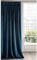 Eurofirany RIA Blickdicht Samtvorhang mit Kräuselband-1 STK. Einfarbig Thermogardine, Verdunklungsvorhänge, Wohnzimmer, Schlafzimmer, Lounge, 290 g/m2, Velvet, Marineblau, 140x270cm