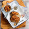 Utopia Tableware Eagle Enamel White Baking Tray 11 / 28cm - Single - White Enamel Baking Tray with Blue Rim