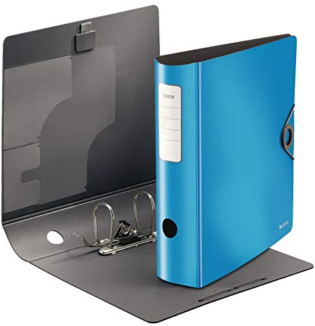 Leitz Qualitätsordner, 180° aktiv solid breit (82mm | 5er Pack, hellblau)