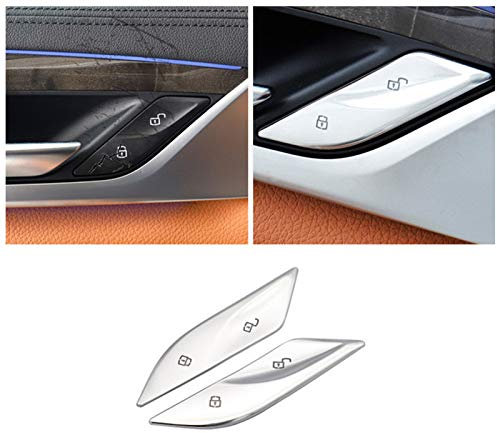 CarWorld Für BMW 5er G30 G38 6gt, Auto-Styling Türentriegelungsschalter Tasten Abdeckungen Ziergriff Schlüssel Dekoration Aufkleber 2St. / Set