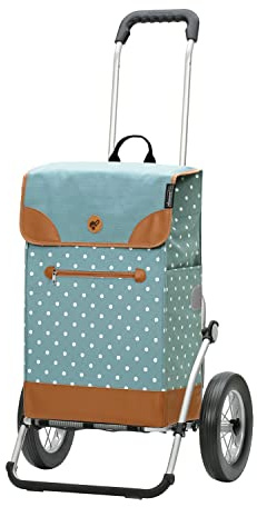 ANDERSEN Einkaufstrolley - Royal Shopper Aiko blau 47 L Einkaufsroller,modern,Reflektor, Aluminium, klappbar, leichtgängig
