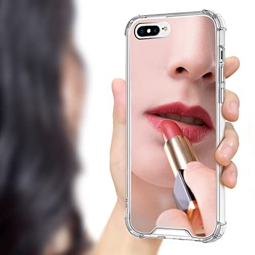 Cavdycidy iPhone 7/8/SE2 Case - Classic Mirror - Shock Absorbent - Silicone Hybrid - Female
