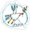 Spreadshirt Möwe Friedenstaube No War Peace Frieden Peacemöwe Sticker, max. 10x10 cm, 10 x 10 cm, Mattweiß