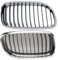 Bapmic Chrom Frontgrill Kühlergrill Kühlergitter Nieren Grill L + R 51137201967+51137201968 Ersatz für BMW 3er E90 E91