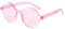 Alsino Sonnenbrille Herzbrille Fun-Brille Party Brille Photo-Booth Hippie, Einheitsgröße für Damen und Herren – (F-070) rosa