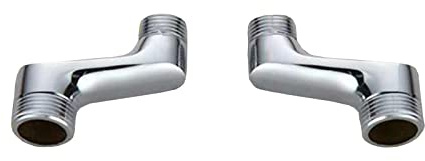 BiaoTeng Adattatore Rubinetto Bagno,Braccio Oscillante Regolabile,Riduzione 3/4 1/2 Ottone,Riduzione 3/4 X 1/2 Ottone,Raccordo Eccentrico Cromato,Cromato B