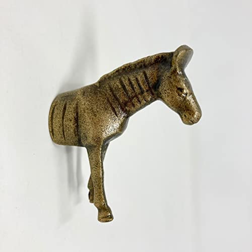 Safari Antique Brass Animal Iron Metal Drawer Knobs (Knob, Zebra)