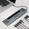 USB C Hub Docking Station 12 in 1 HDMI Hub Multiport Adapter Dongle Mutlple monitor display laptop docking station with Ethernet, USB, Audio Port TF/SD HDMI PD 100w For Lenovo Samsung Surface Dell..