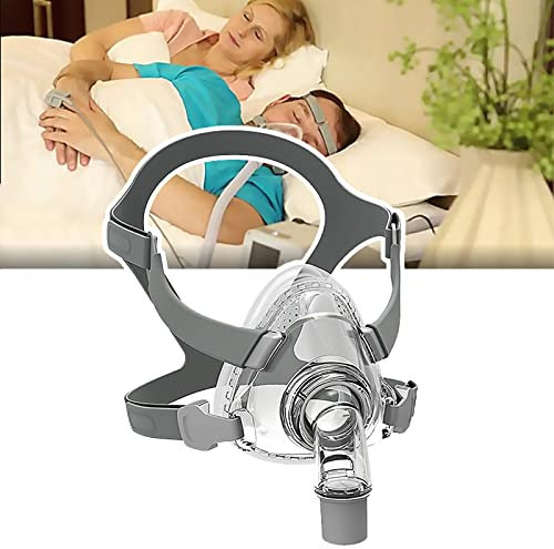 Full Face Mask Silicone Gel, C-P-(AP) Sleeping Mask, with Adjustable Headgear Clips, Lightweight, For Breathing, Anti-Snoring And Sleep Aid,F5A-S
