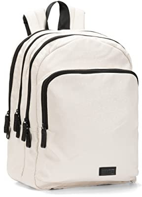 Comix - Zaino Python White Scuola Media, Elementare e Superiore, con Schienale Imbottito e Rinforzato, Spallacci Regolabili e Vano Principale + Tasca Frontale con Zip, cm 32x21x43h, 31lt