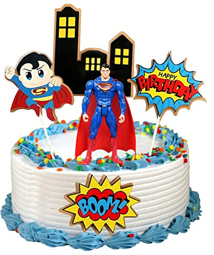 Avenger Figuren, Avenger Kuchen Dekoration, Kinder Geburtstagsdeko, Torten Dekoration Geburtstag Cupcake Topper Kinder Party Supplies für Geburtstag Party, 5 Stück