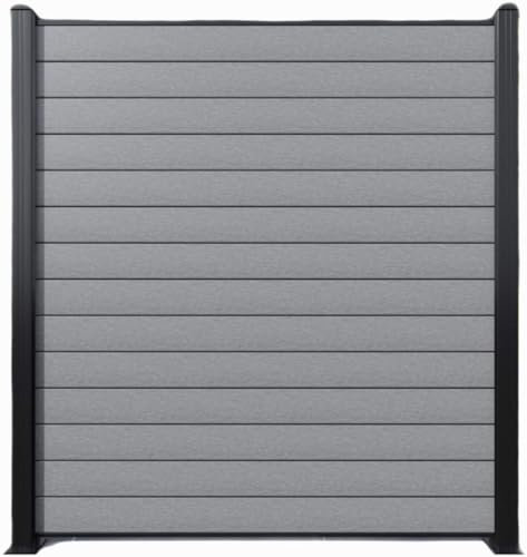 Complete Composite Fence Panels Bundle - Composite Fencing Slats - 6ft high (Grey)