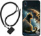 Sunrive Hülle Kompatibel mit LG K20 Case,matt Handyhülle Schutzhülle Etui Karikatur Muster TPU Backcover (Mond,Sterne,Katze) +1x Universale Handykette MEHRWEG