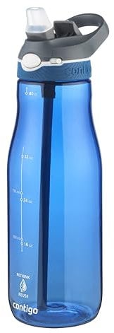 Contigo Ashland Autospout Botella Agua con Pajita abatible, 1200 ml popote, Unisex-Adult, Monaco