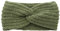 Winter Häkelarbeit Stirnband Mädchen Frauen Haarband Verdicken Stirnbänder Kopfband Haarband Ohrenwärmer Headwrap für Einkaufen Skifahren Laufen,Grün A