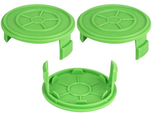 Eyoloty Greenworks 29187 Capuchons de bobine de fil pour coupe-bordure Greenworks 40 V G40LT G40LTK2 G40LTK2x 2101507 2101507UA 2101507UC - Couvercle de bobine de rechange (3 capuchons de bobine)