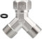 YXHYYDP Grifo de latón de 2 vías, Divisor de Manguera de válvula, Conector de Grifo de jardín, Grifo de Cobre para Lavadora y lavavajillas, Divisor Doble de 1/2