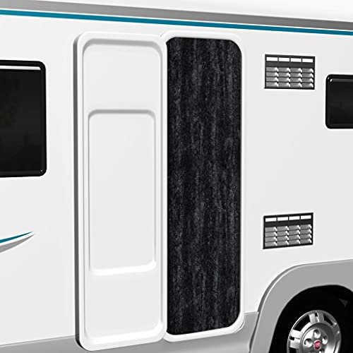 Ailgely Flauschvorhang Chenille 56 x 185 cm, Türvorhang aus Chenille Fliegenschutz Insektenschutz Camping Insektenschutz für Camping Wohnwagen Anthrazit