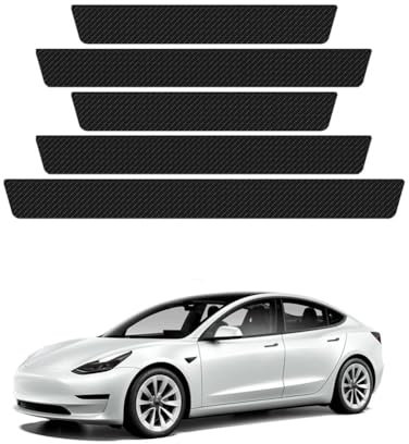5 Stück Auto einstiegsleisten Schutz für Seat Altea XL, ladekantenschutz Kofferraum stoßstangenschutz Kohlefaser Carbon Folie Auto