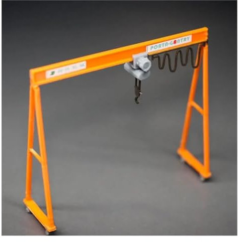 Modell Portalkran-Modell im HO-Maßstab 1/87, Miniatur-Industriegebäudemodell, DIY-Sandtisch-Zug-Szenen-Layout, zusammengebauter Modellbausatz