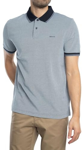 GANT Men's Polo Shirt, Dusty Navy, XL