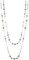 FULU AUTUMN Lange Perlenkette Damen Silber Schwarz Statement Kette Modeschmuck Kett Lang Vintage Schmuck Geburtstag Geschenke für Frauen(Green)