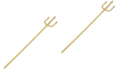 LIFKOME 2St Dreizackiges als Stütze Dämon Heugabel Stock Halloween deko Party Dekoration Spielzeug Halloweenkostüm Zubehör für Dämonenkostüme Teufel Cosplay Pitchgabel Plastik