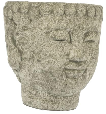 KONTONTY Buddha Nicht Verformbar Zementpflanzgefäß für Sukkulenten und Pflanzen Kreatives Sicher für Pflanzen Stilvoll als Dekorativer Blumentopf für Innen und Thekenbereich