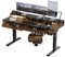 Airfish Höhenverstellbarer Schreibtisch 160 x 60 cm mit 5 Schubladen, Elektrisch Höhenverstellbarer mit Ablage, Sitz-Steh-Schreibtisch mit Speicherplatz, Computertisch 3-Funktions-Memory, Schwarz