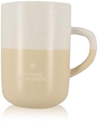 OGO LIVING - Tasse no rains no flowers 580 ml aus weißem und beigem Steinzeug - 3020362