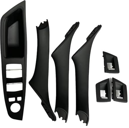 Wjelet Innere Türgriffverkleidung 51417225865, Verkleidung Linke Vordertür Griffverkleidung Innentürdrücker für B-MW 5er F10 F11 520 523 525 528 530 535 2010-2016 (Schwarz)