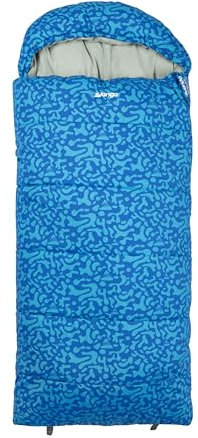 Vango Stellar Junior-Schlafsack mit geformter Kapuze, isoliert, weiches, glattes Polair-Futter und Schale, Reißverschlussschutz, doppellagige Konstruktion für zusätzliche Wärme, ideal für Kinder