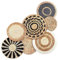 SWEETBIUTI Décoration Murale tissée Ronde rotin Fleur de Panier Mural tissé Rustique Naturel décor Boho Art Mural 7pcs pour Chambre, Salon, décoration Murale de Salle de Bain