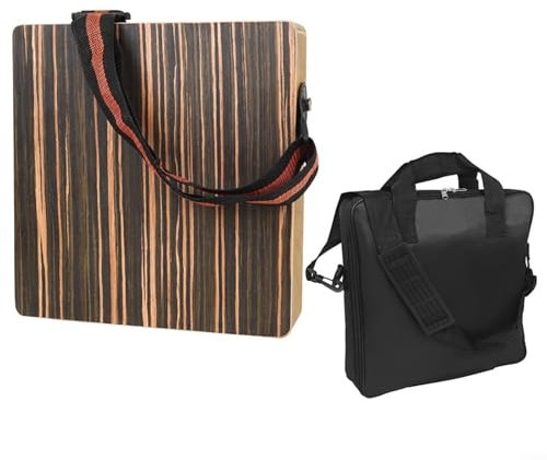 Gettimore Traveling Cajon Box Drum Tragbares Holz-Percussion-Instrument mit Tragetasche und verstellbarem Klang für Musiker (CAJON + TASCHE)