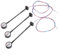 3Pcs modello ferroviario lampada orologio, piattaforma orologio lampada N scala 1:160 modello, lampione, lampione, ferrovie, per ferrovia e layout di edifici
